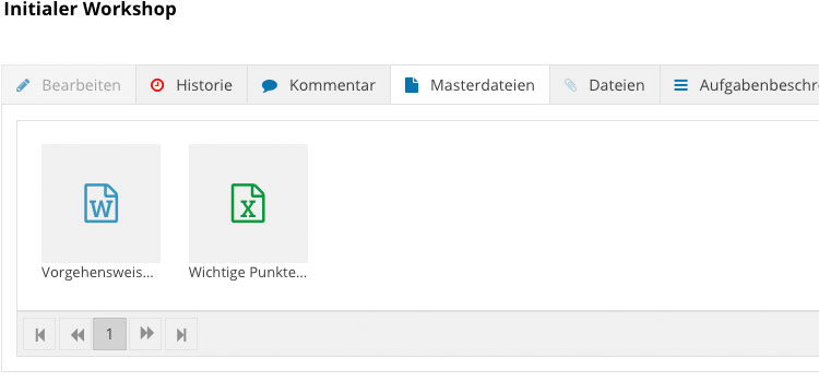 Workflow Software Detailansicht